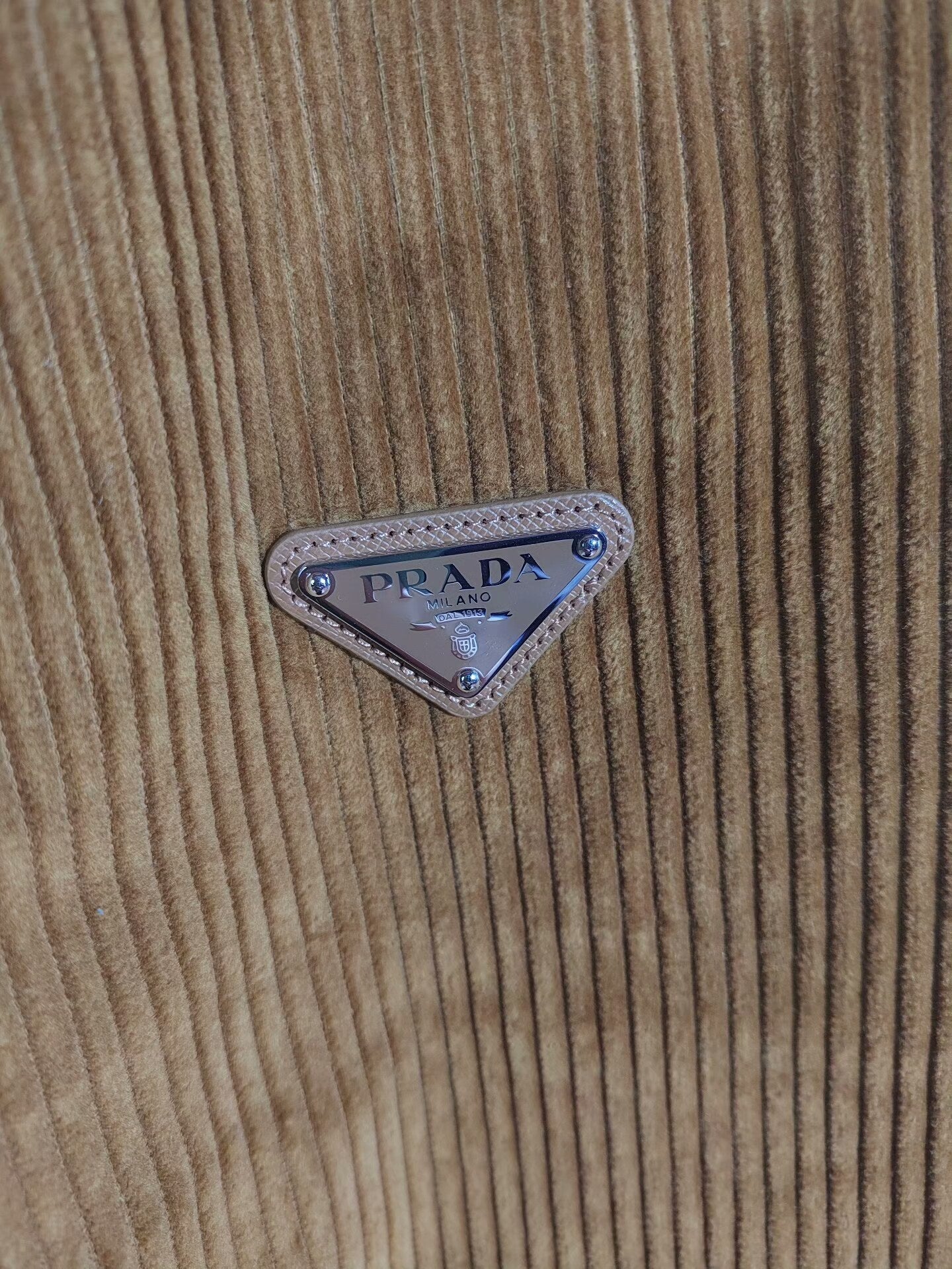 Prada Corduroy Quilted Vest in Beige