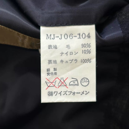 vintage yohji yamamoto navy plaid suit jacket