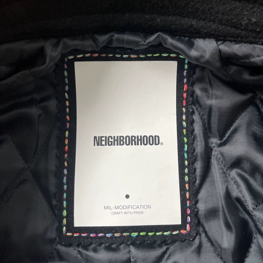 neighborhood wool double-breasted peacoat