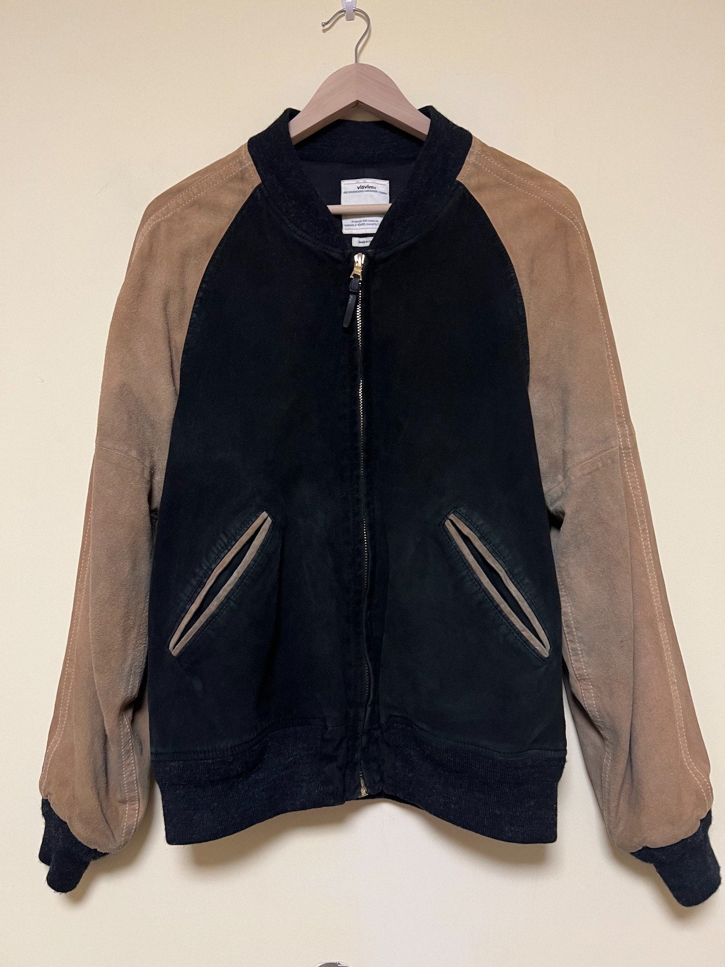 Visvim 18ss Goat Leather Varsity Jacket