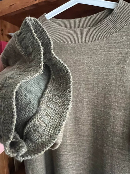 vintage double-sided knit pullover sweater