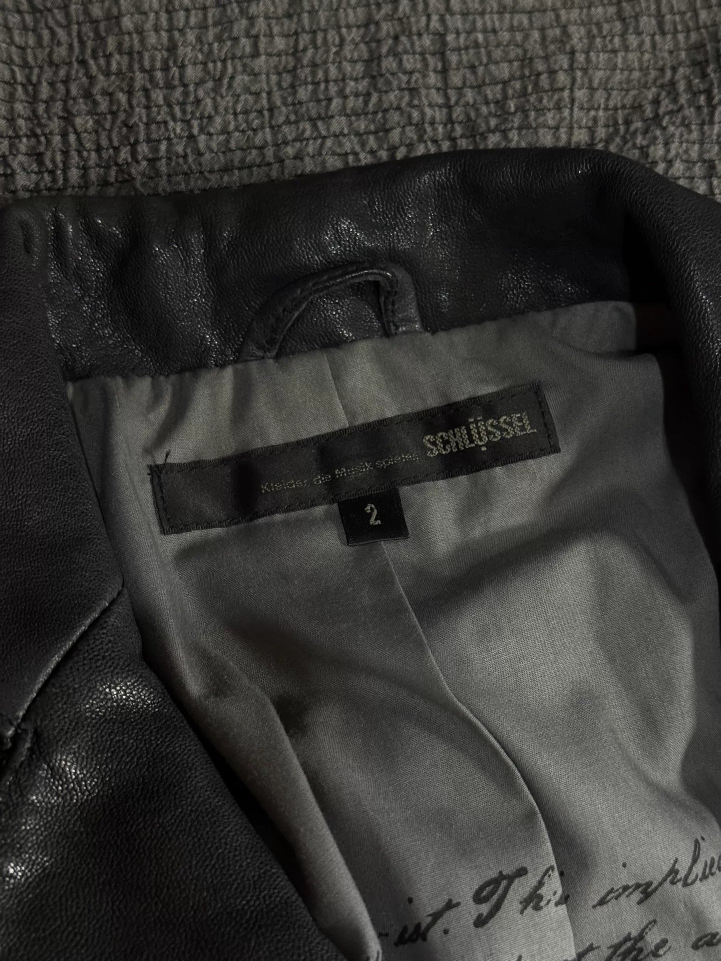 japanese avant-garde style leather blazer