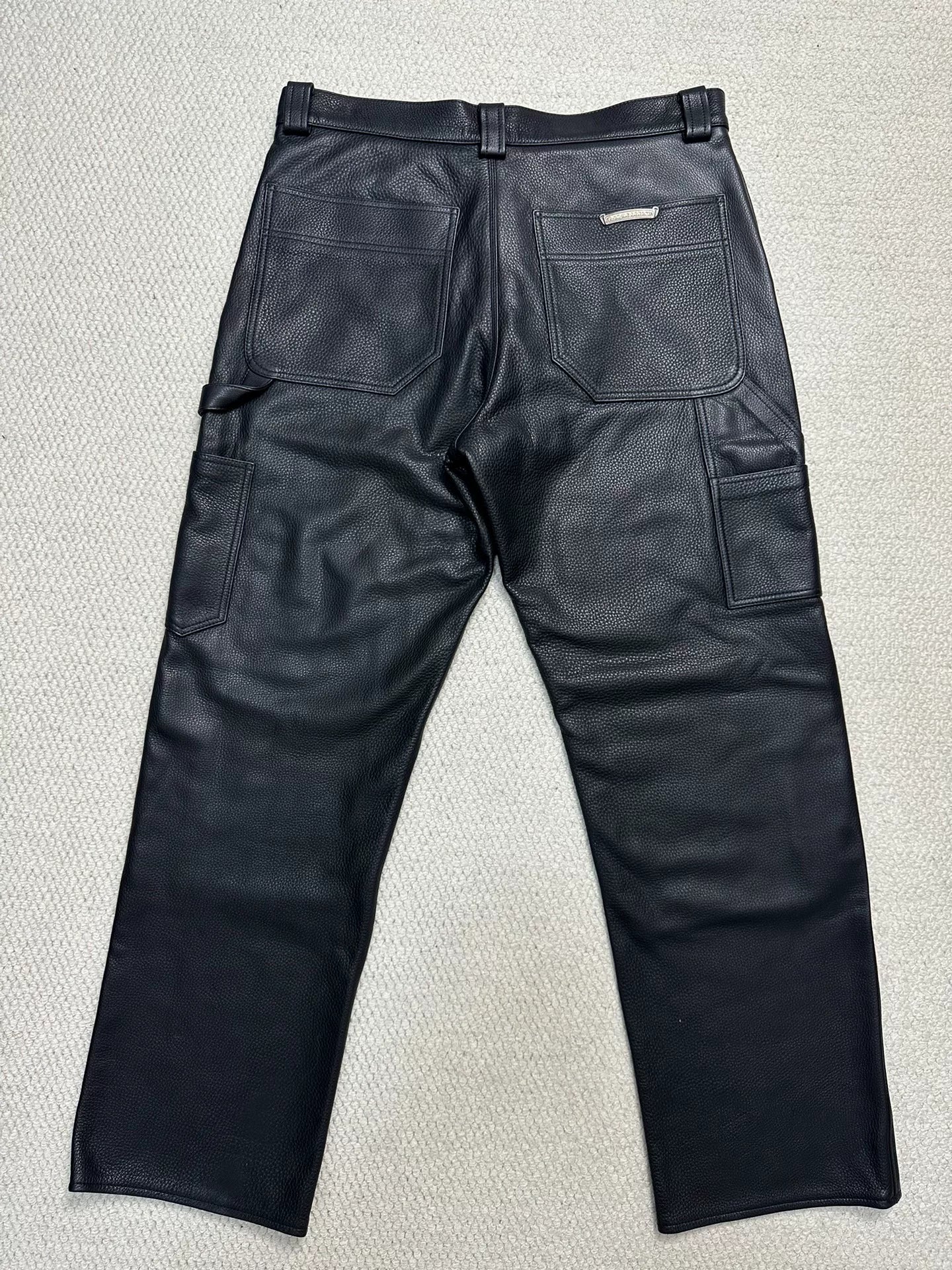Chrome Hearts Leather Double Knee Pants