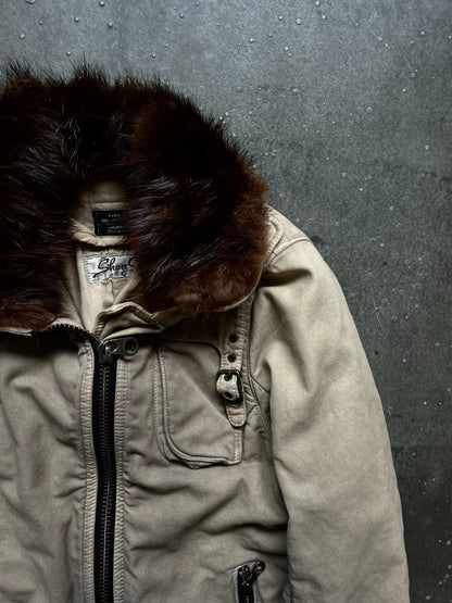 Share Spirit Fur-Collared Cotton Jacket