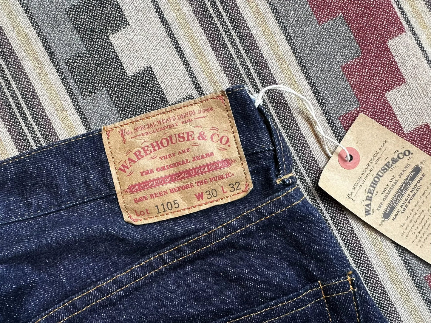 warehouse 1105 raw denim straight jeans