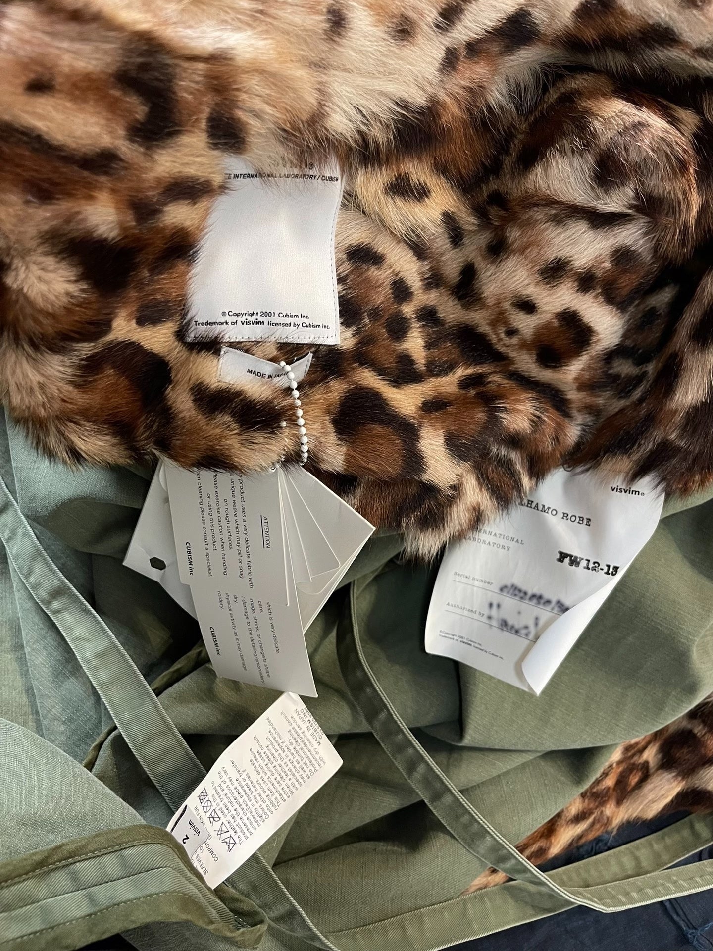 VISVIM 12AW LHAMO ROBE Leopard Print
