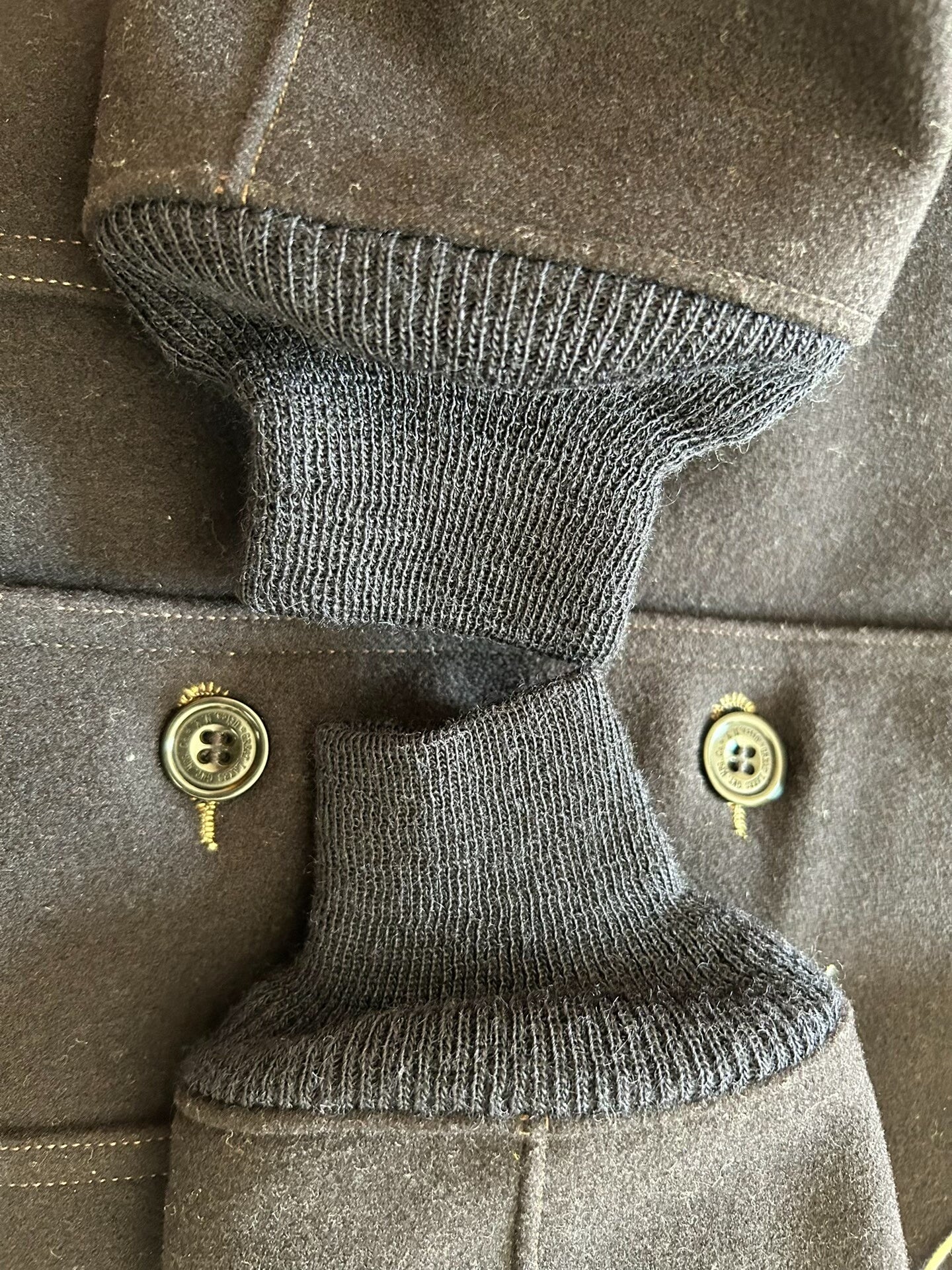 freewheelers A-1 wool coat in black