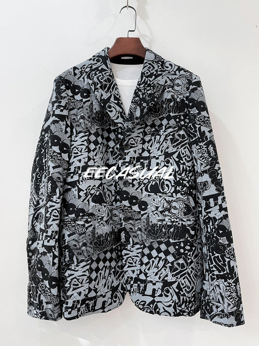 CDG Graffiti Wool Suit Jacket