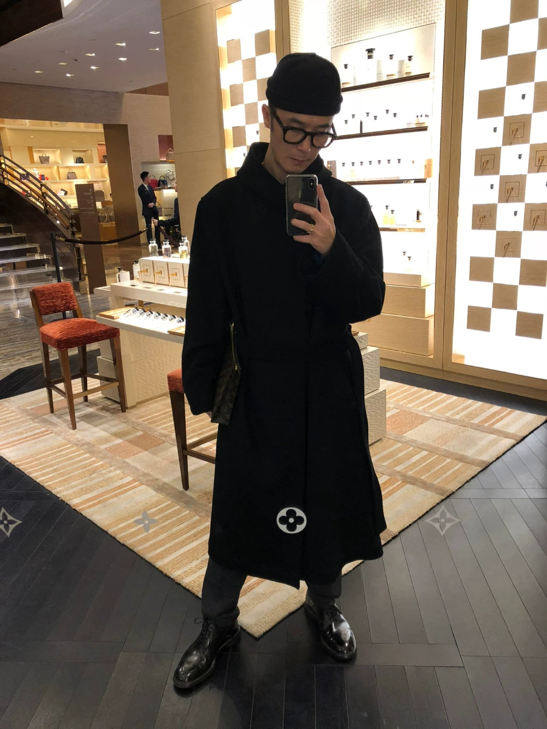 Yohji Yamamoto Belted Hooded Cashmere Coat
