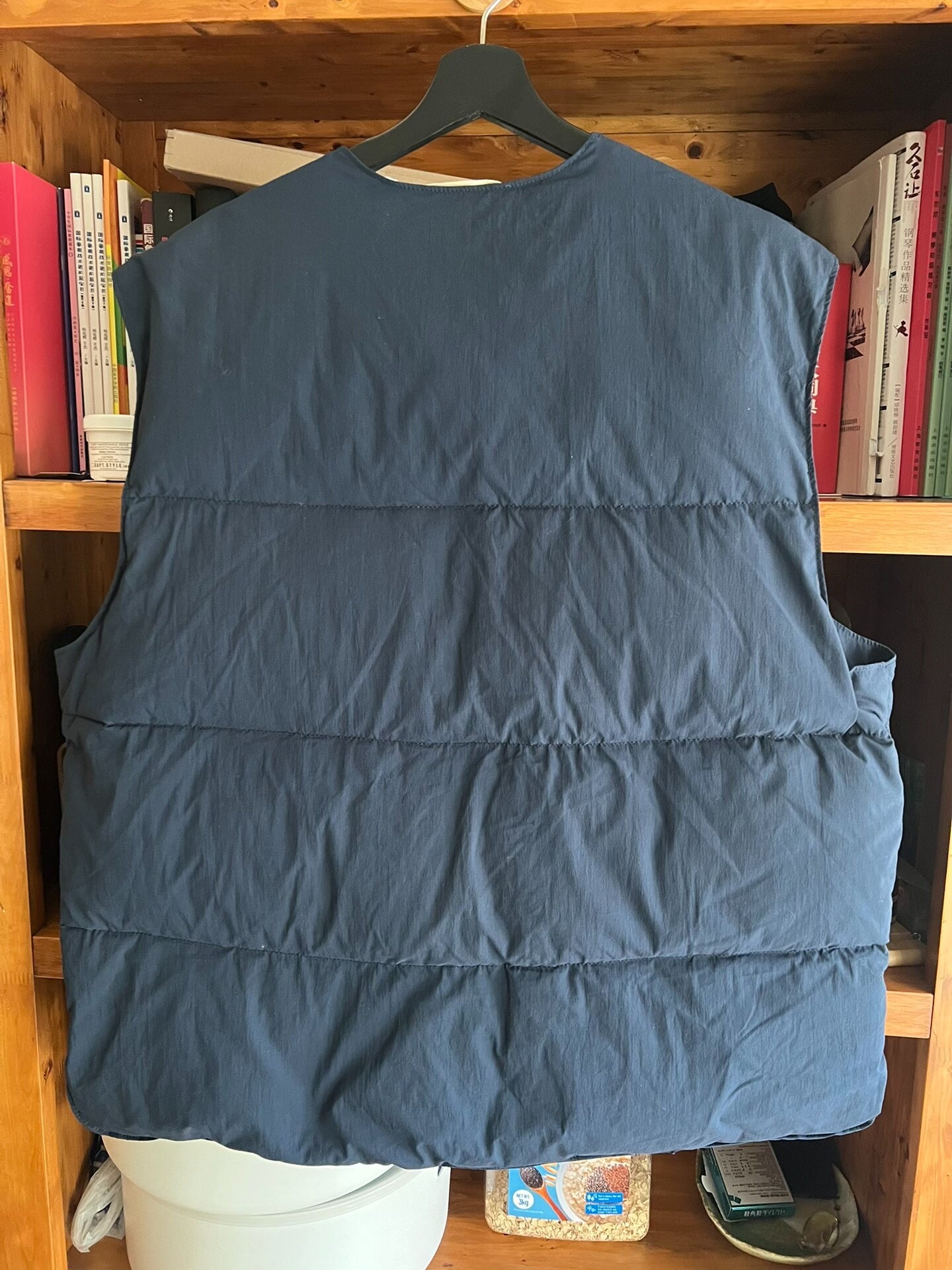 nanamica blue thermal down vest
