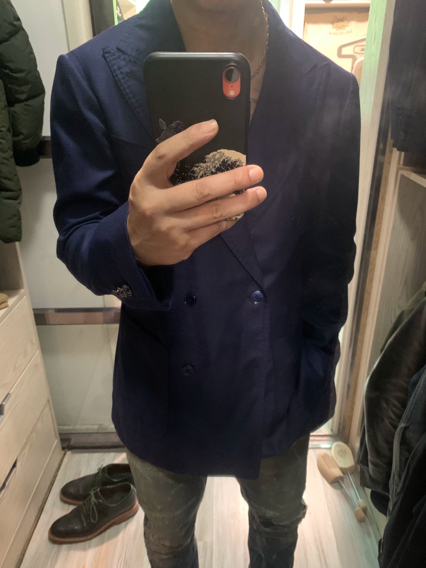 high-end double-breasted blazer by Ring Jacket