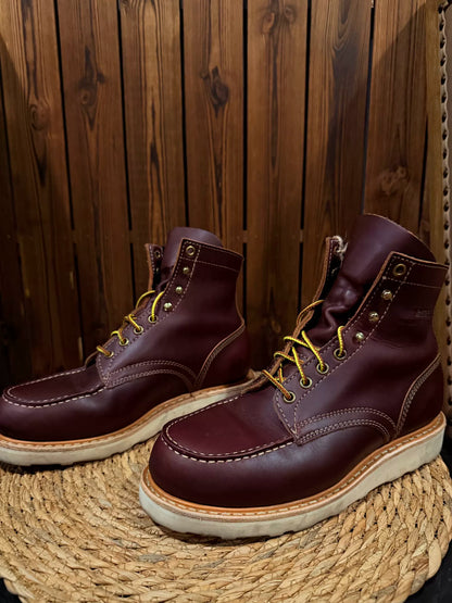 Burgundy Leather Classic Work Boots