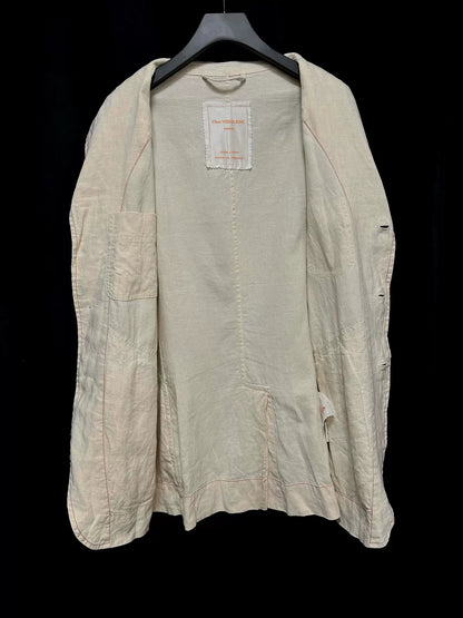 linen jacket dyed with red tea