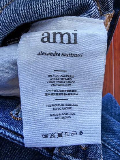 loose straight-leg denim pants by AMI