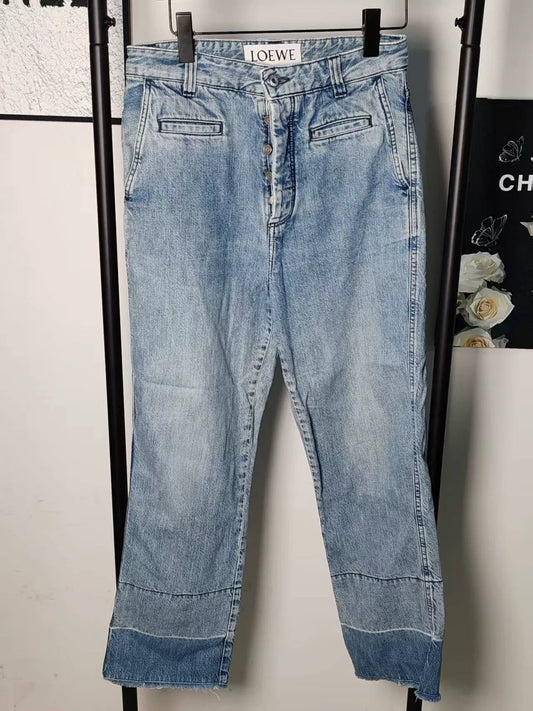 Loewe Denim Jeans with Leather Patch