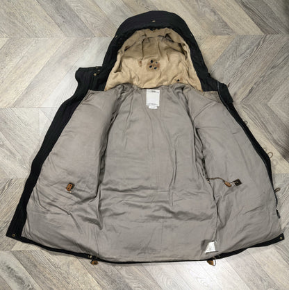 visvim valdez coat with unique mud dyeing