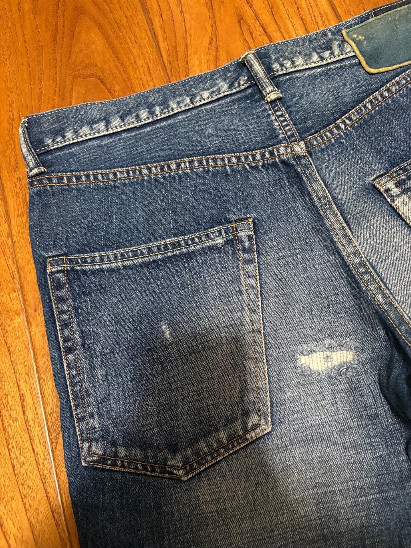 VISVIM 03D5 Washed Distressed Jeans