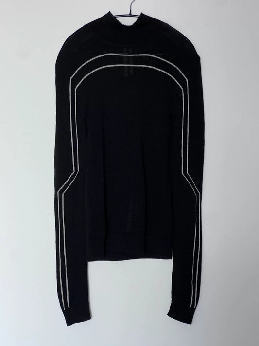 Rick Owens Black Turtleneck Sweater Top