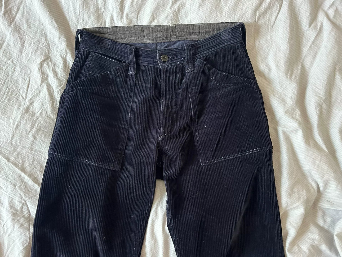 Blue Corduroy Mining Work Pants