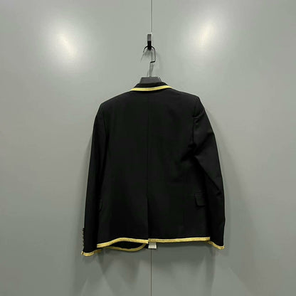Saint Laurent Black Gold Trim Blazer