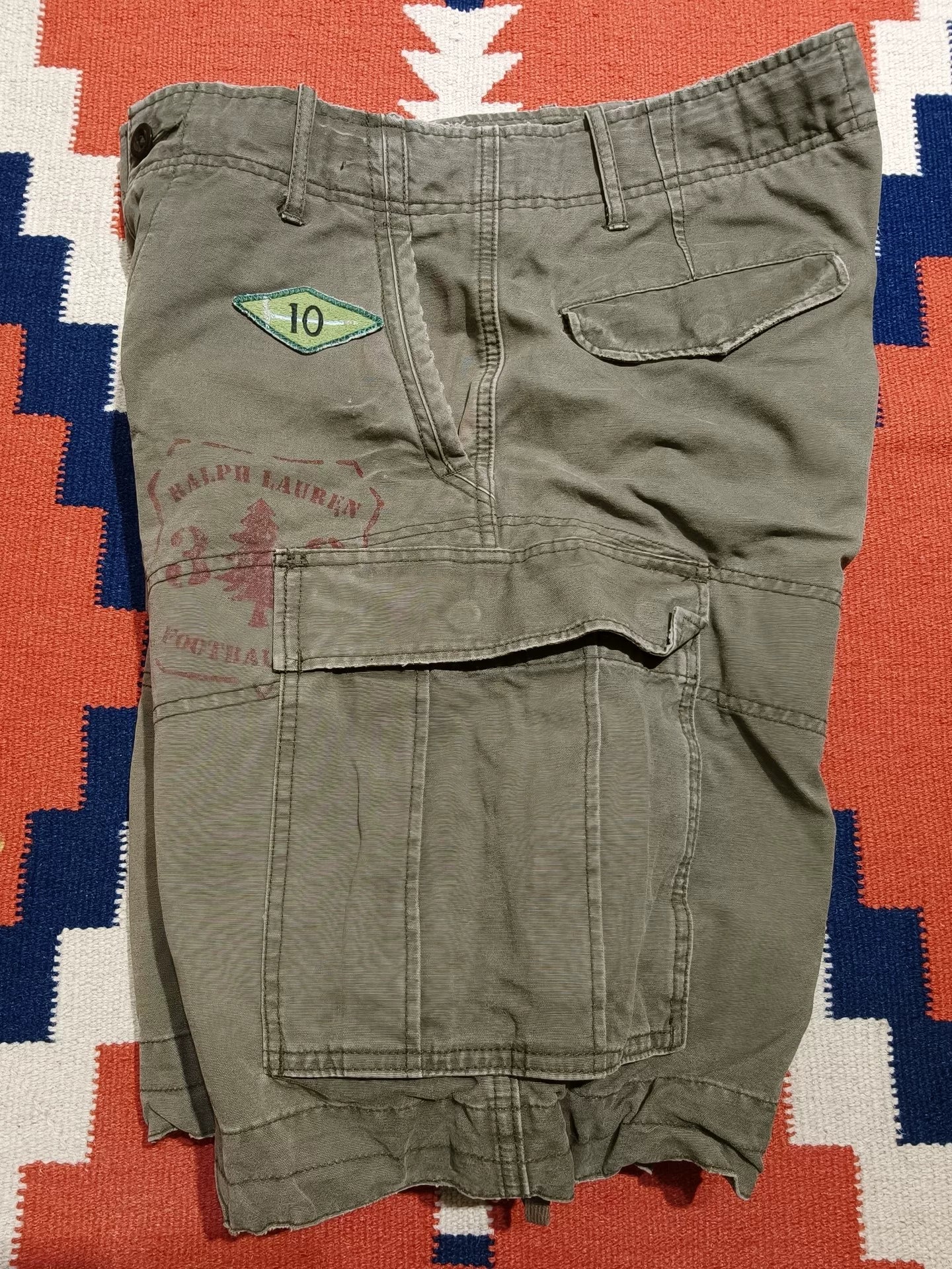 Early Heavyweight RRL Distressed Cargo Shorts