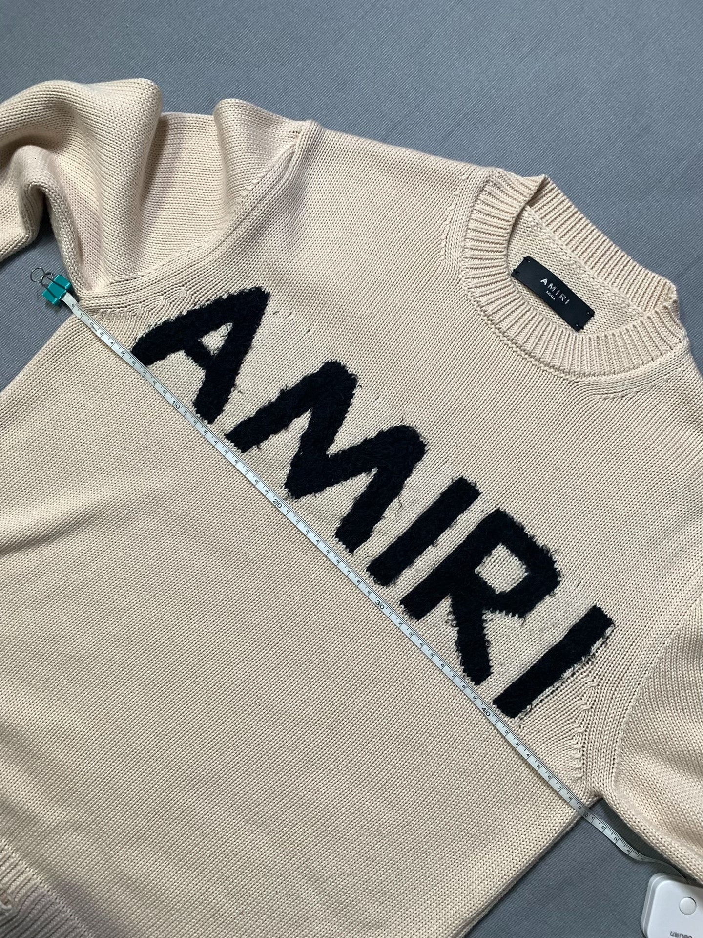 AMIRI Distressed Wool Blend Sweatshirt
