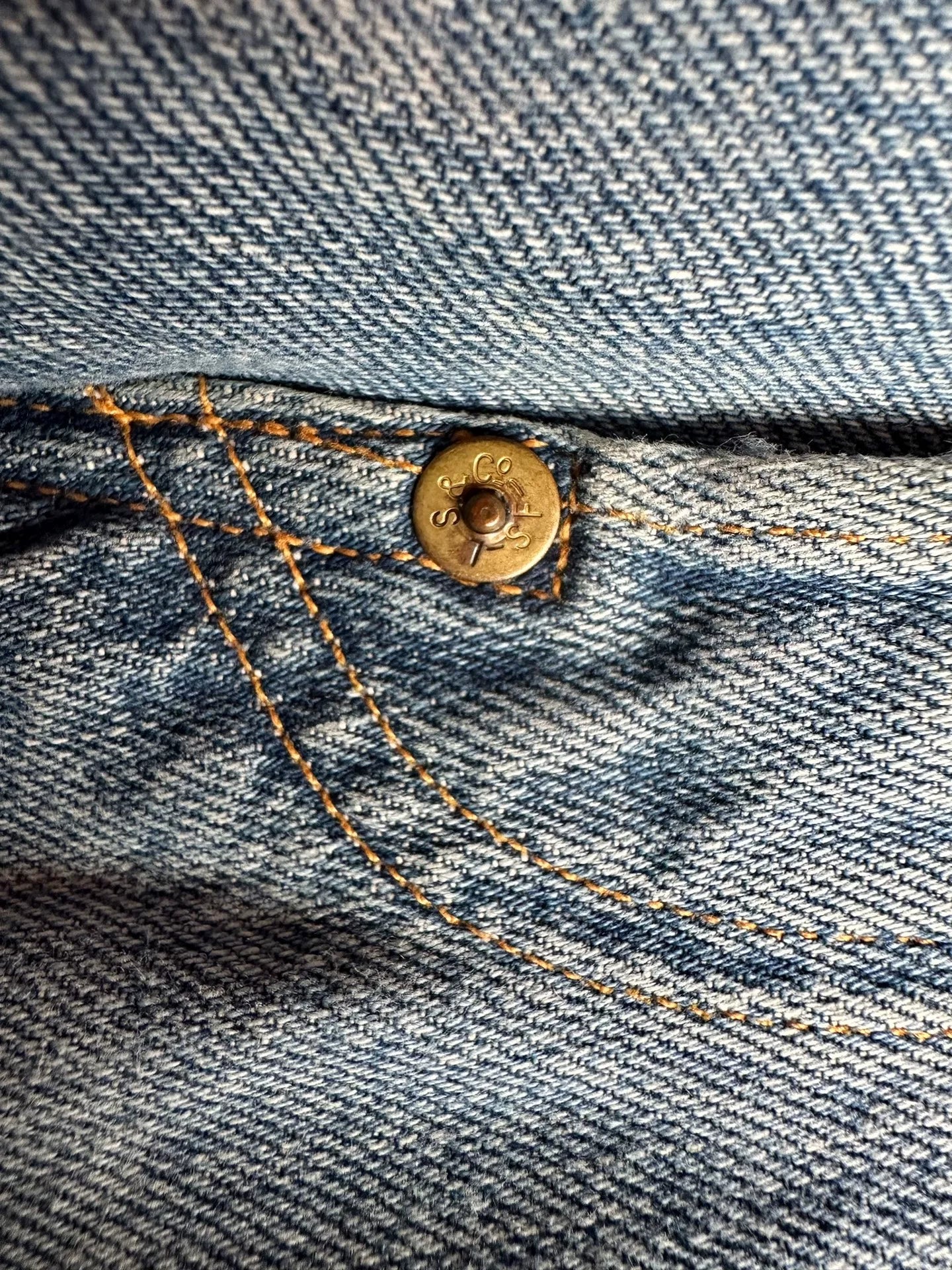 vintage levi's 555 raw denim washed pants