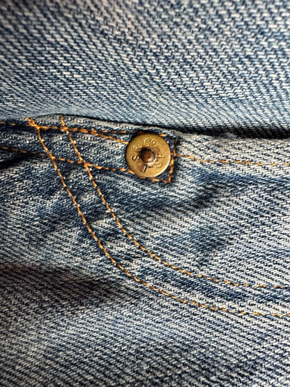 vintage levi's 555 raw denim washed pants