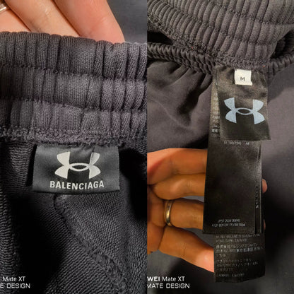 balenciaga under armour embroidered zip hoodie set
