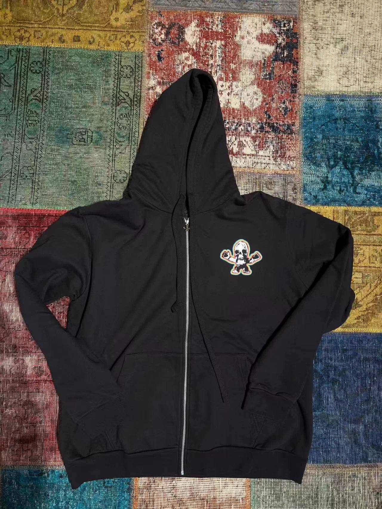 Chrome Hearts Black Hoodie with Colorful Print
