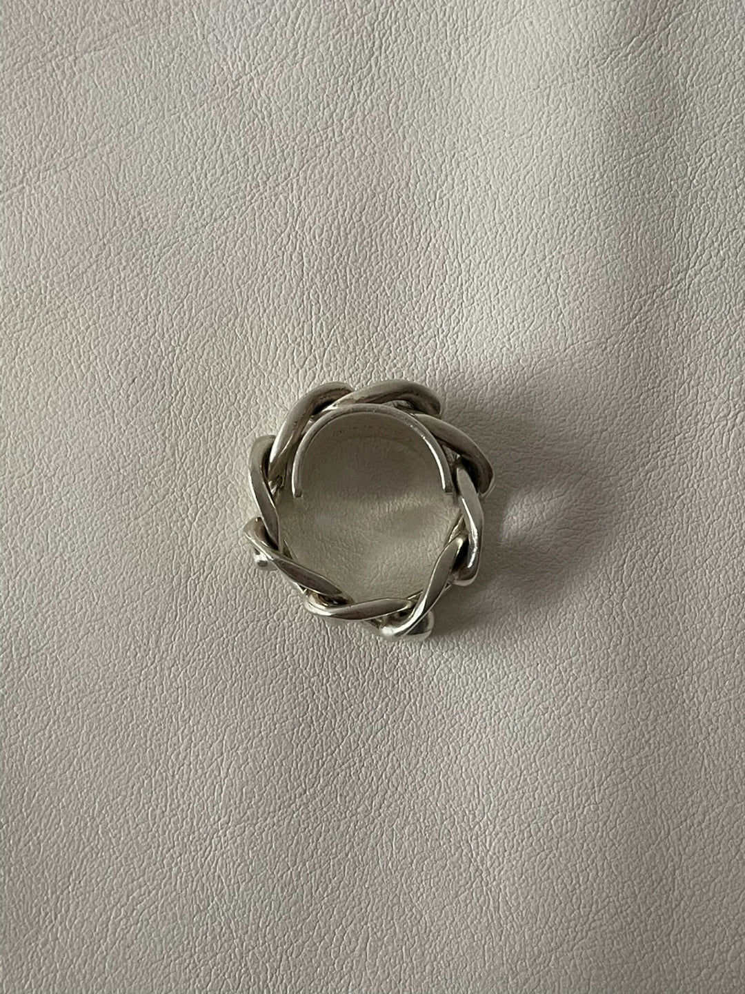Maison Martin Margiela Silver Cuban Chain Ring