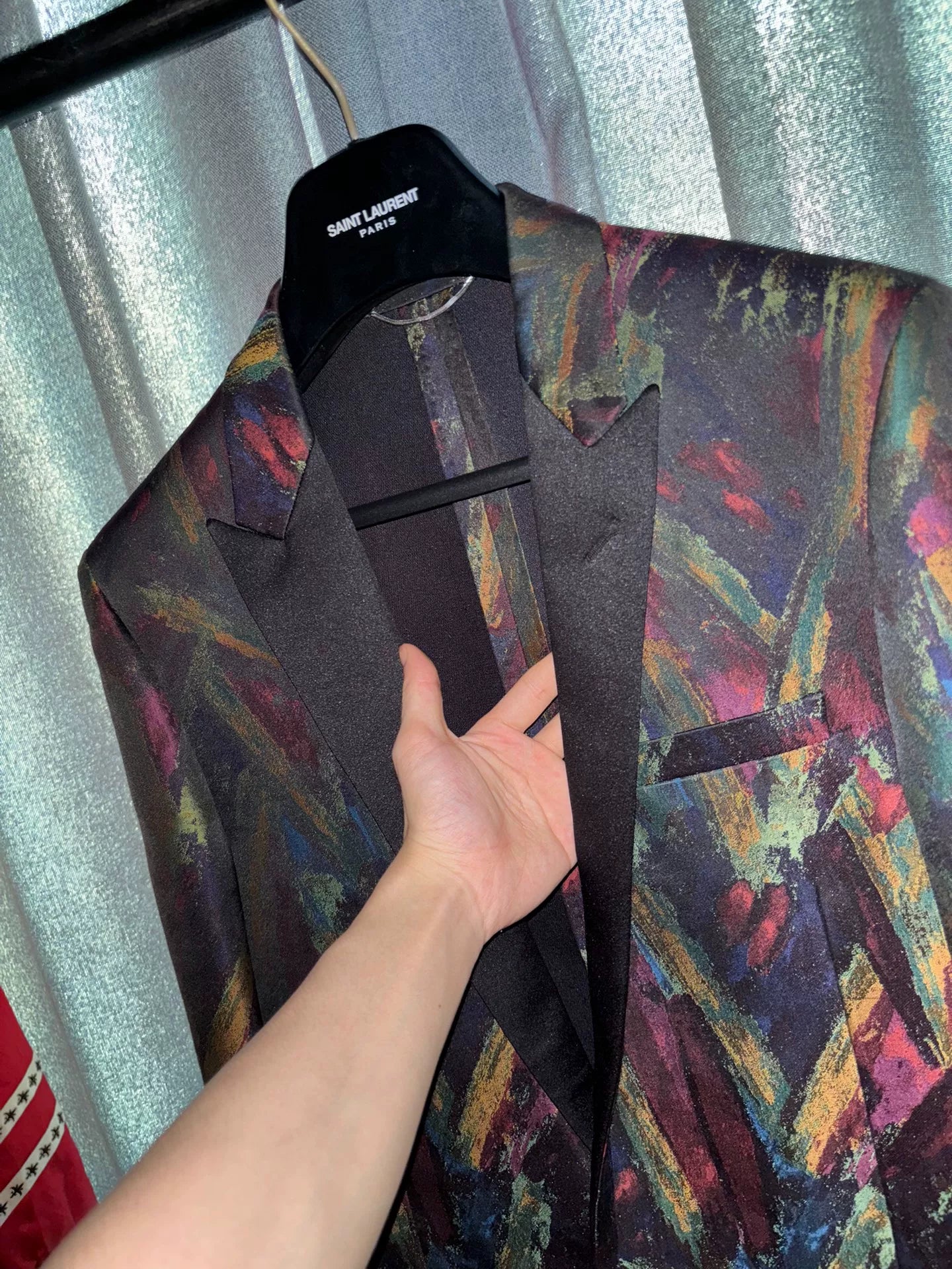 saint laurent slp2014ss artistic blazer jacket