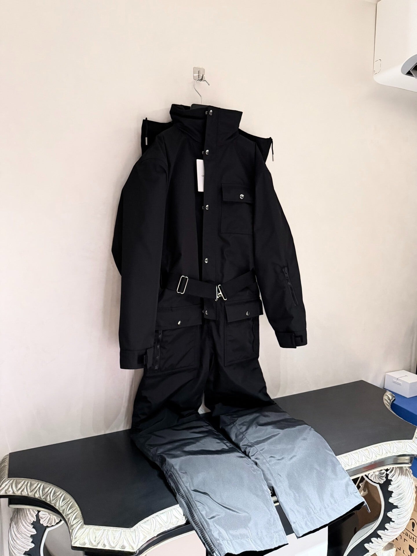 Celine Black Ski Overall Unisex Size 44