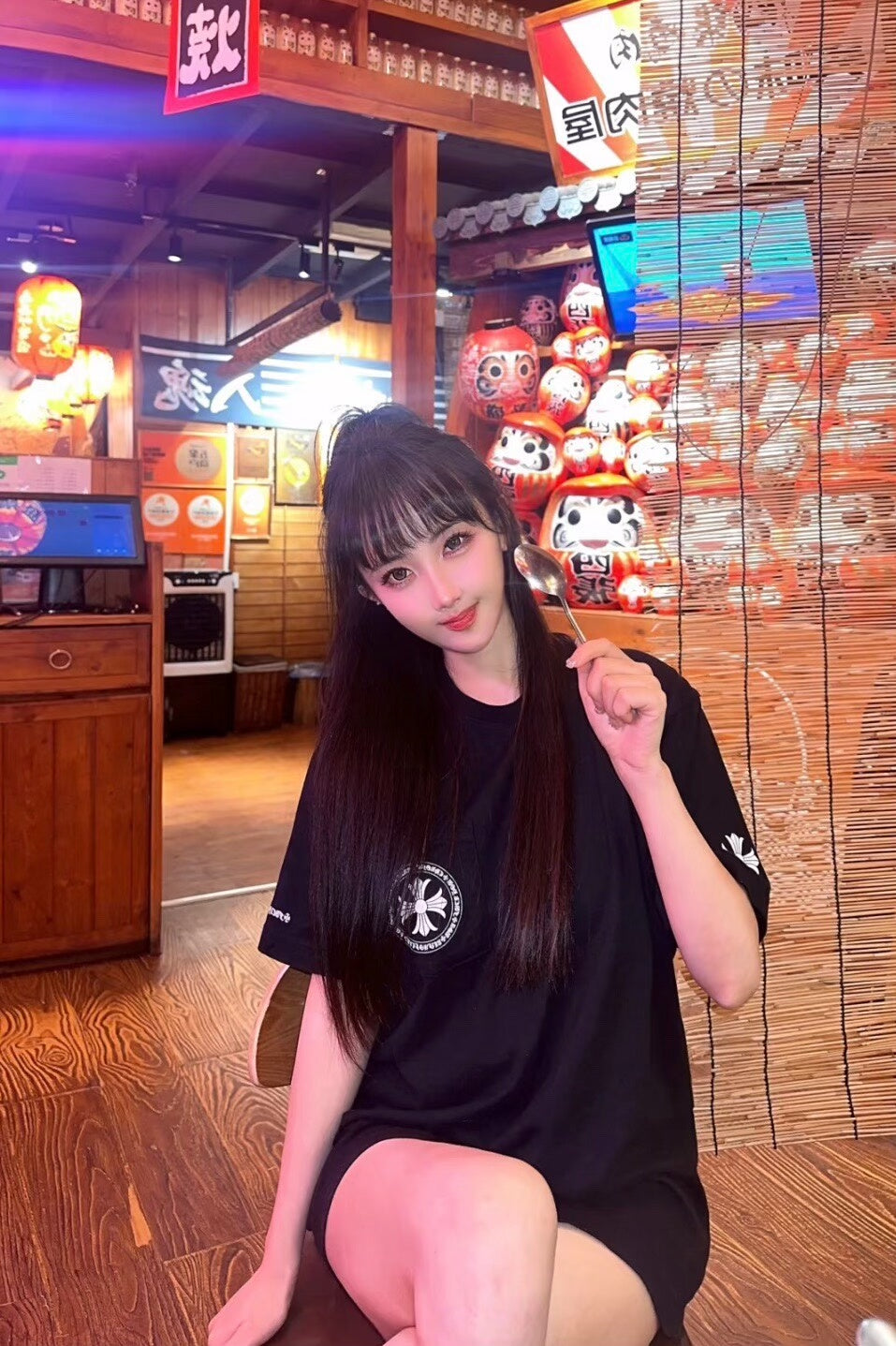 chrome hearts black short sleeve t-shirt