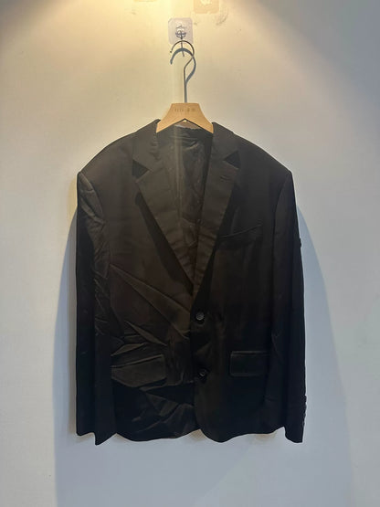 Balenciaga Black Logo Wide Suit Jacket