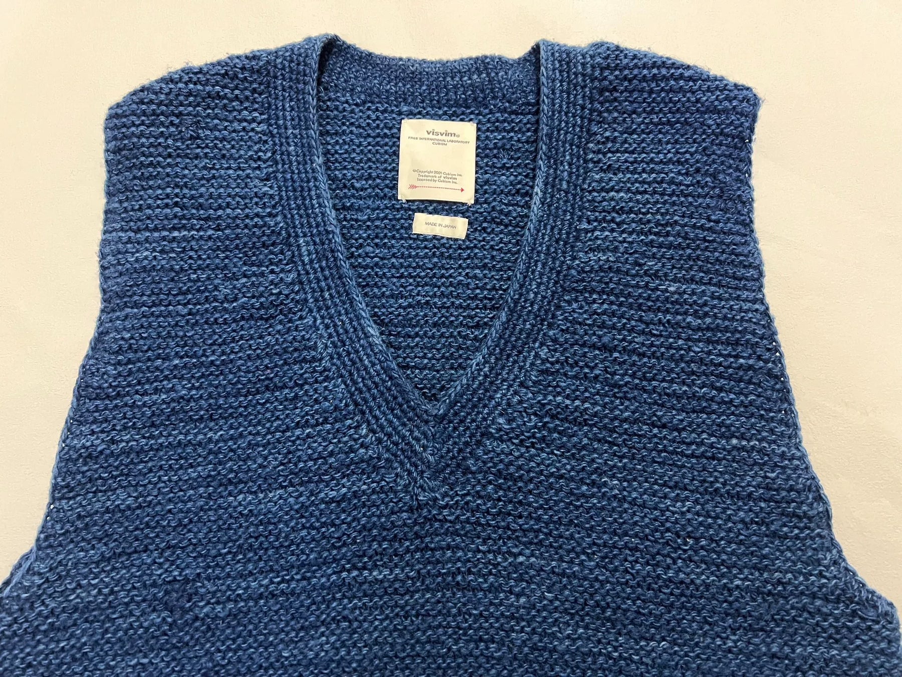 VISVIM 19AW TOLEDO V-NECK VEST HAND-KNIT