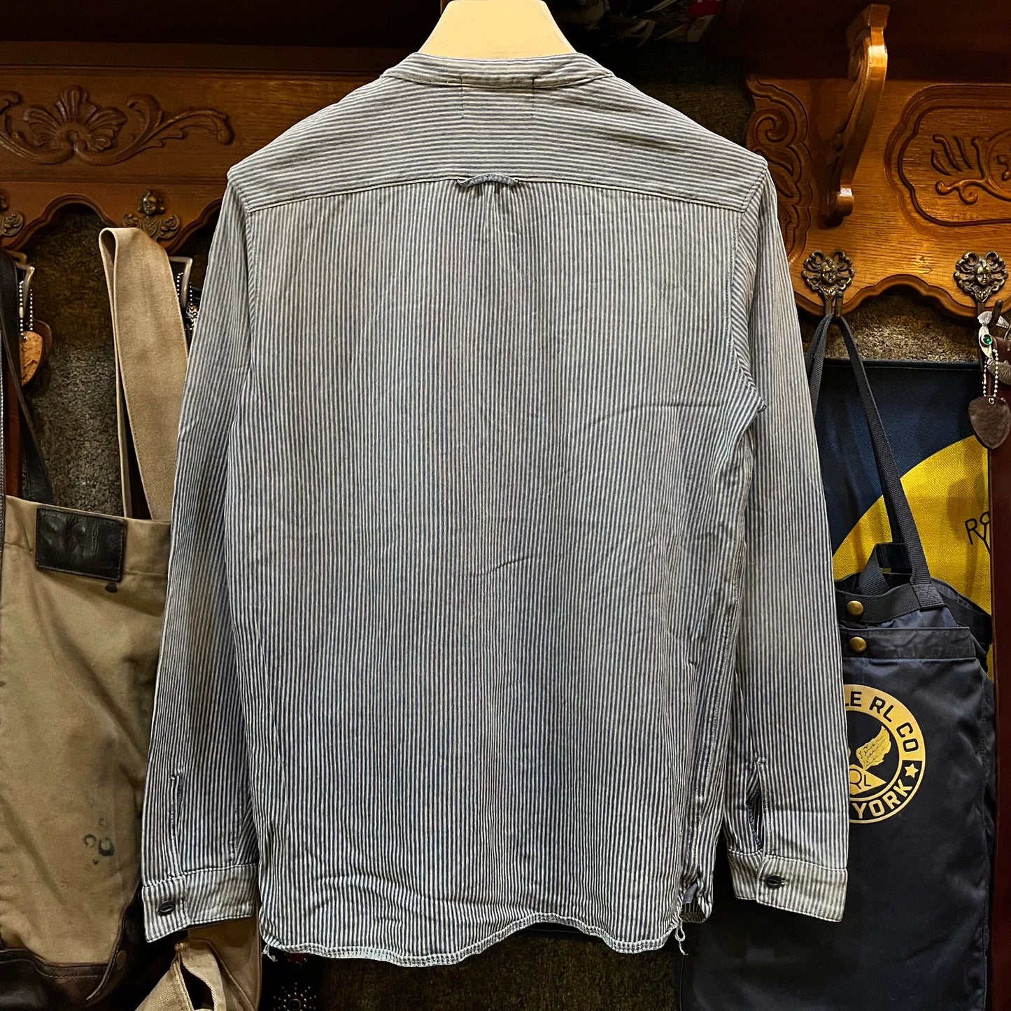 RRL Vintage Stripe Henley Shirt