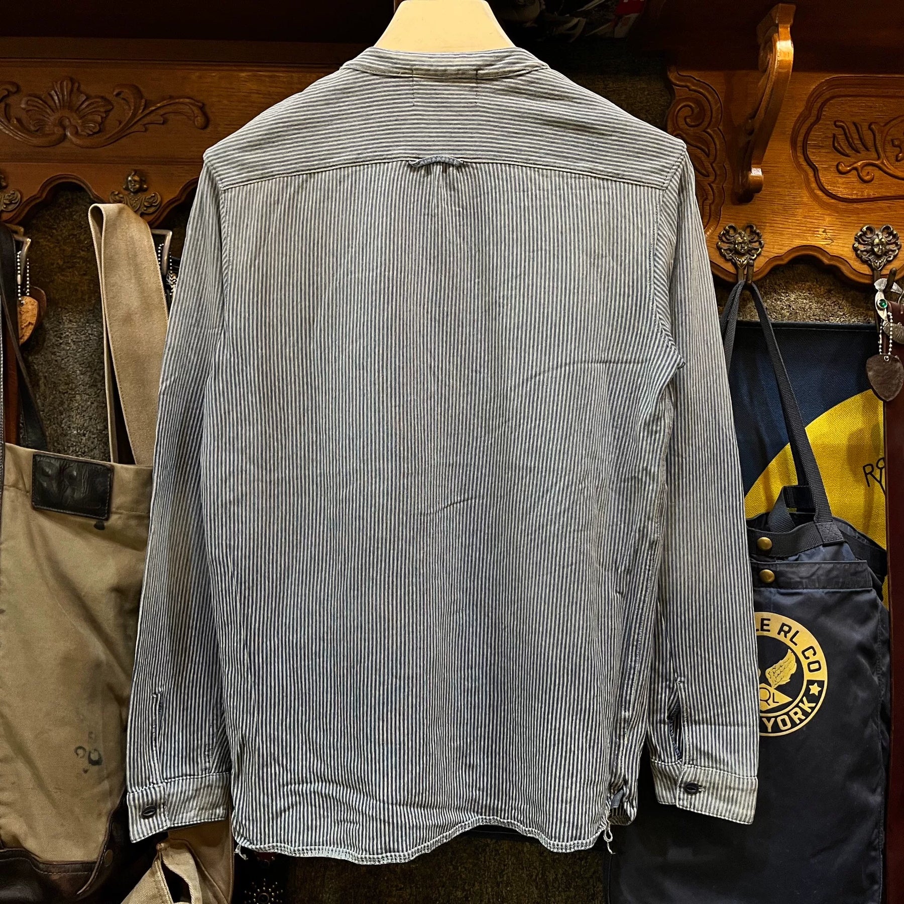 RRL Vintage Stripe Henley Shirt