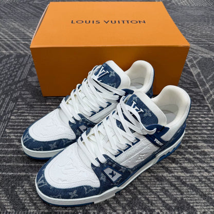 Louis Vuitton Blue Denim Trainers Size 44.5