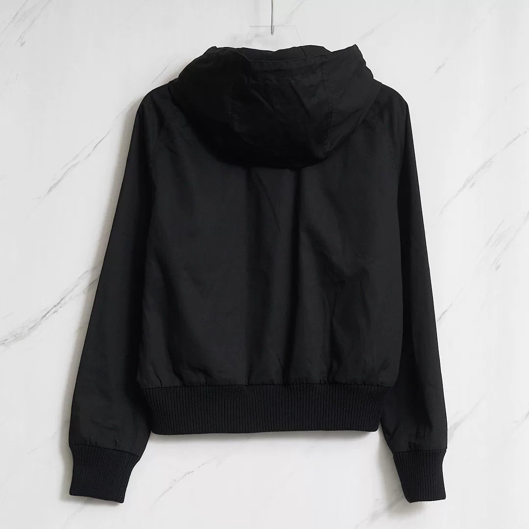 Saint Laurent Black Hooded Double-Zip Jacket