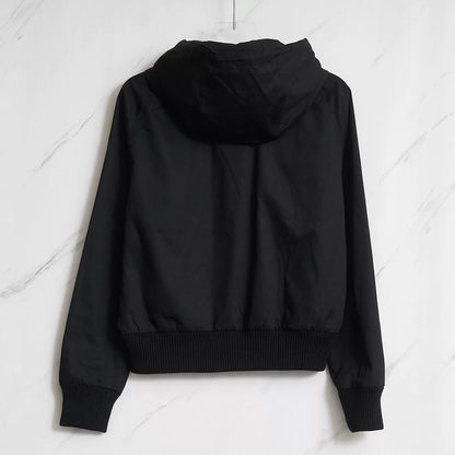 Saint Laurent Black Hooded Double-Zip Jacket