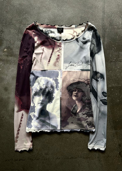 Jean Paul Gaultier Mesh Overlay Top
