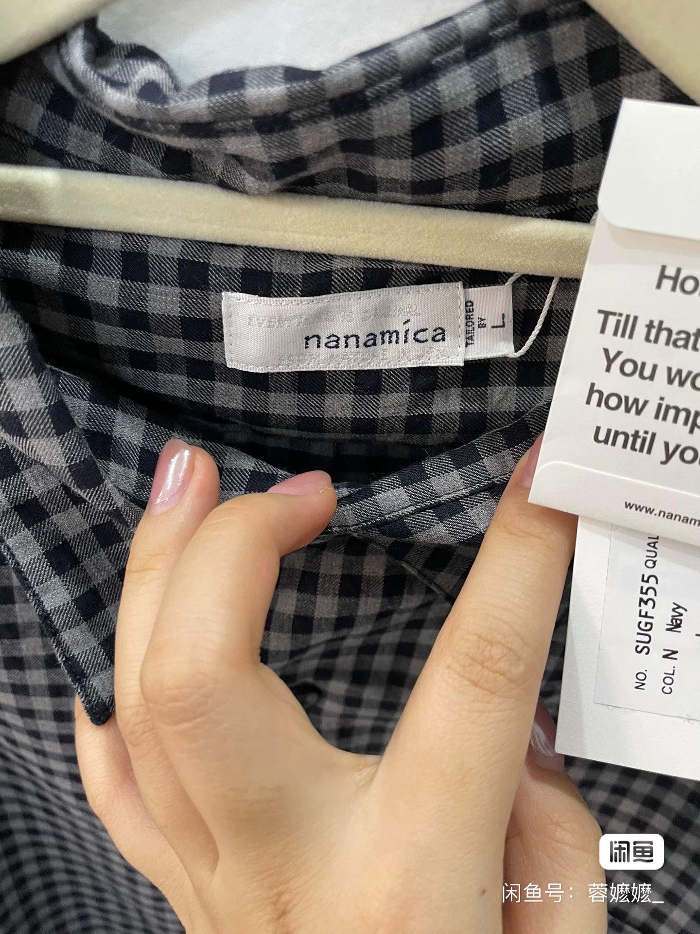 nanamica Regular Collar Check Wind Shirt