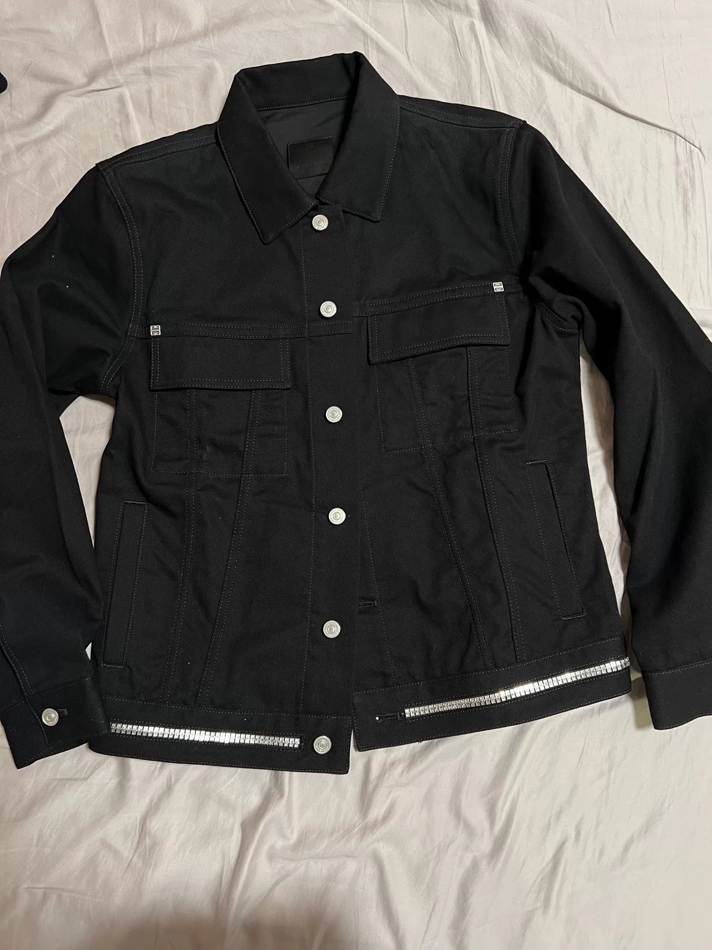 Givenchy SS22 Black Logo Button Jacket