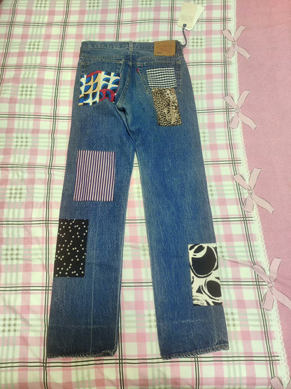 levi's awake ny patchwork denim jeans