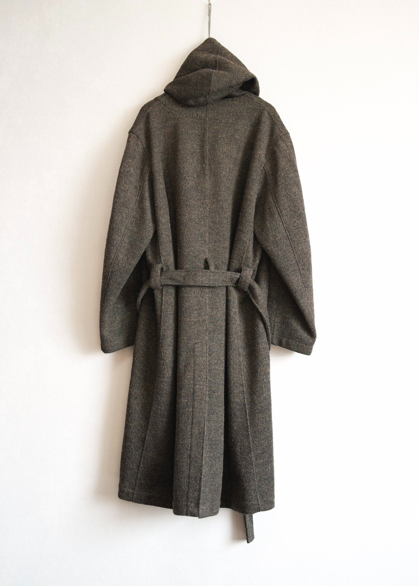 yohji yamamoto hooded oversized coat