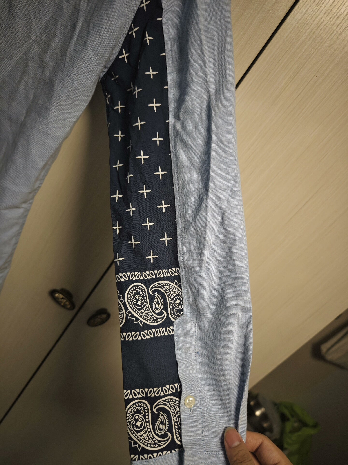 visvim Giza Egyptian Cotton Rare Patchwork Shirt XL