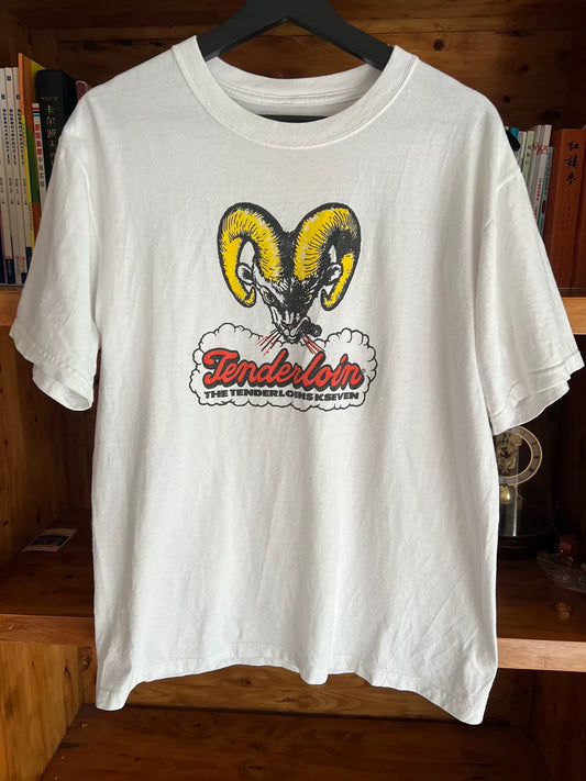 tenderloin white graphic short sleeve t-shirt