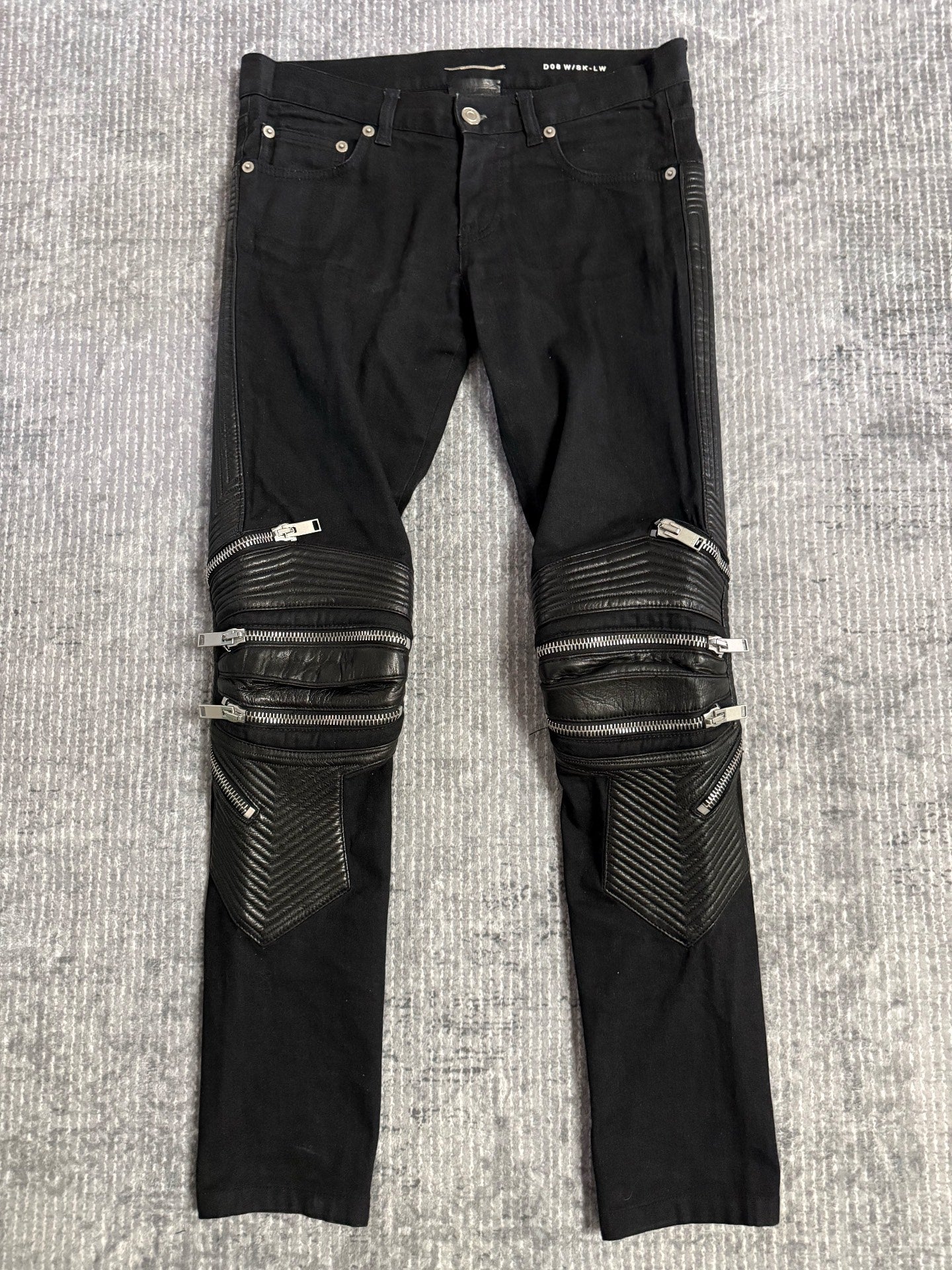 Saint Laurent D08 Black Biker Jeans