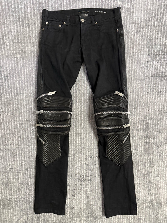 Saint Laurent D08 Black Biker Jeans
